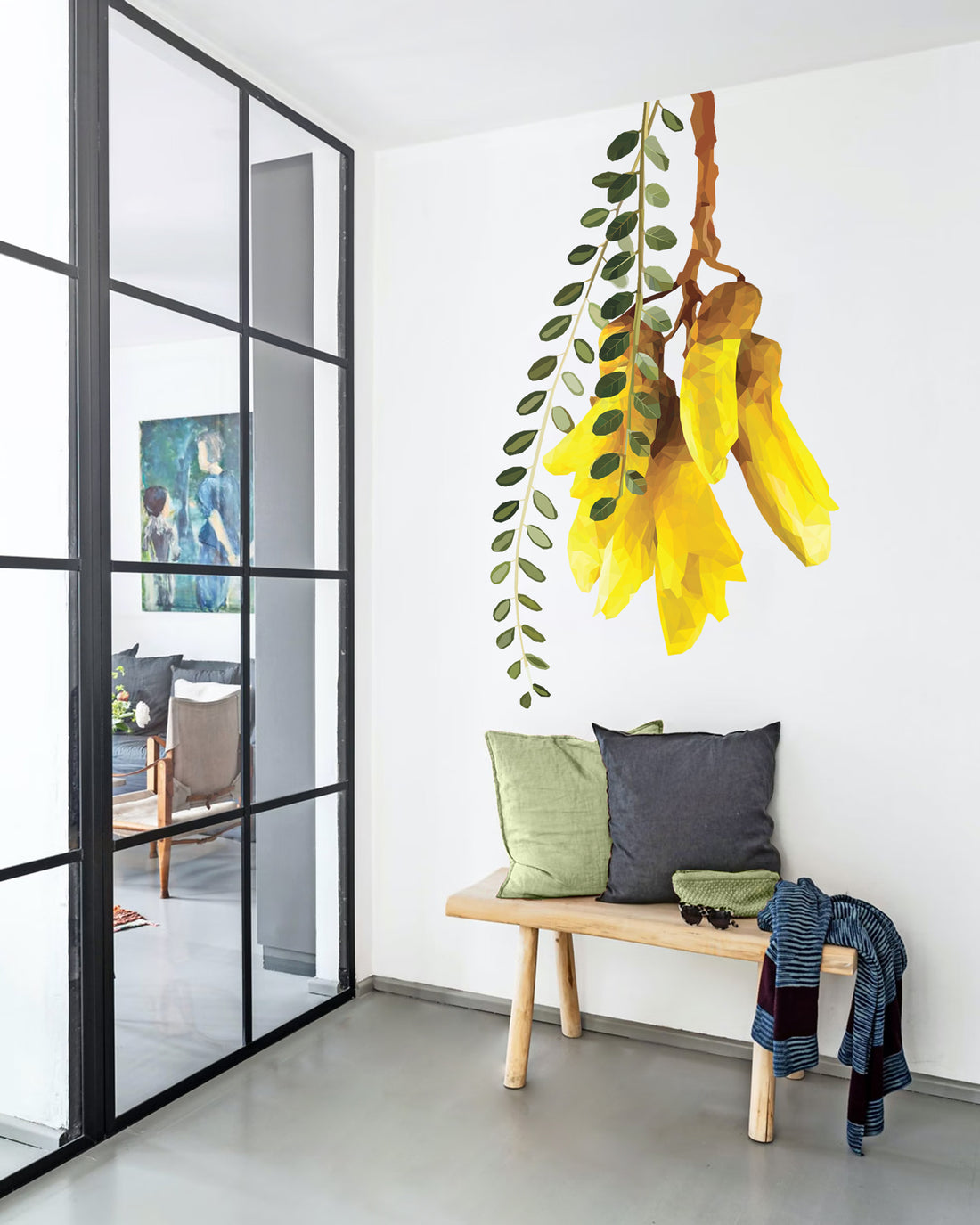 Geometric Kowhai Wall Decal Your Decal Shop Wall Decal NZ