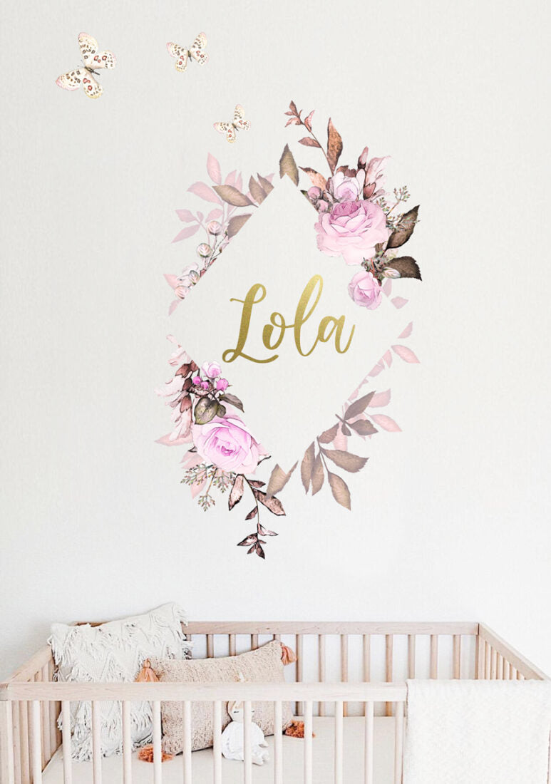 Lola’s Flower Wreath Wall Decal Your Decal Shop Wall Decal NZ