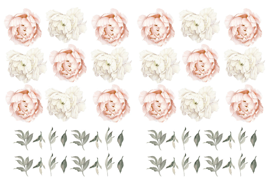 Mini Peonies Wall Decals Your Decal Shop Wall Decal NZ