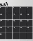 This Month (Dates) Blackboard Wall Decal Your Decal Shop Wall Decal NZ