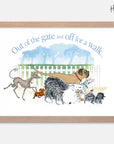 Hairy Maclary Out of the gate Art Print