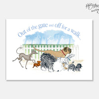 Hairy Maclary Out of the gate Art Print