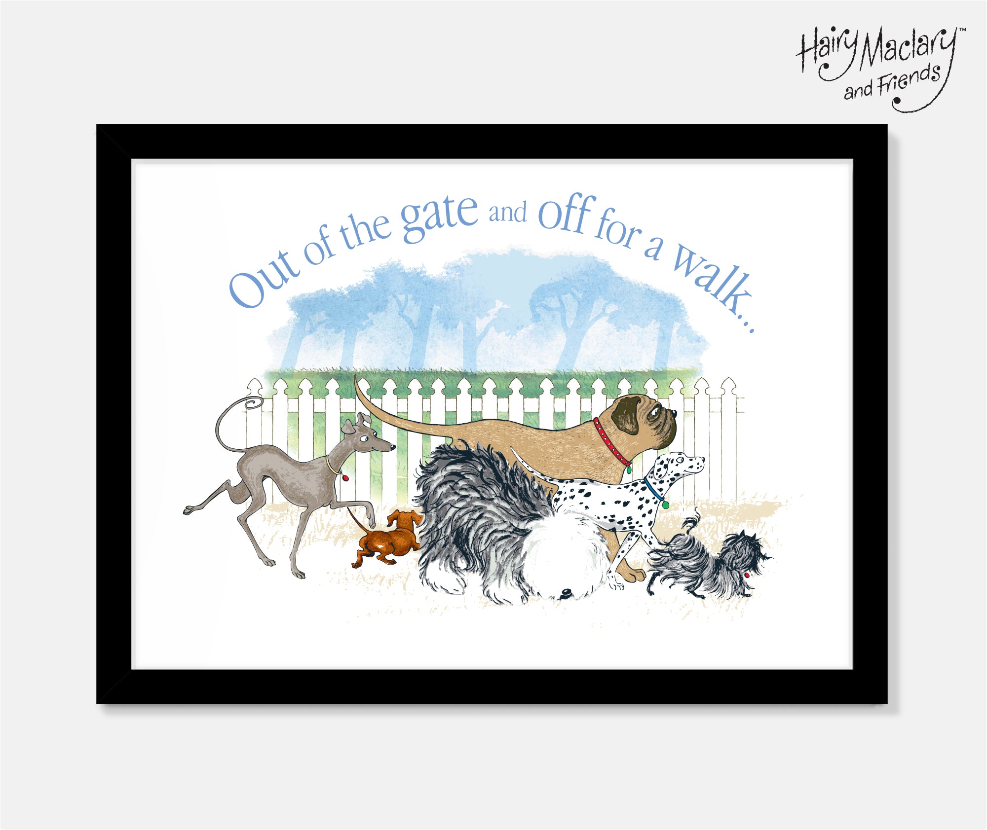 Hairy Maclary Out of the gate Art Print