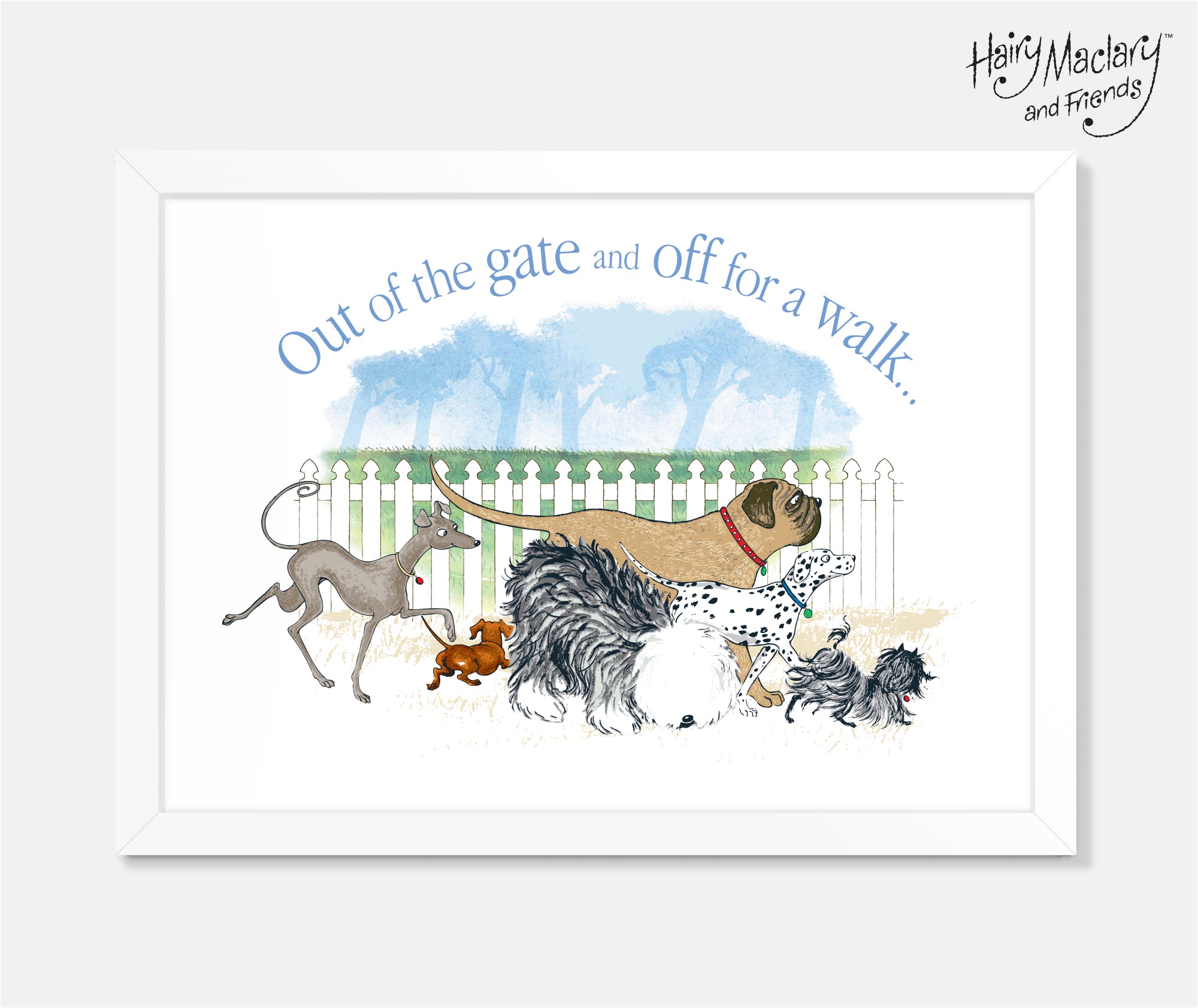 Hairy Maclary Out of the gate Art Print