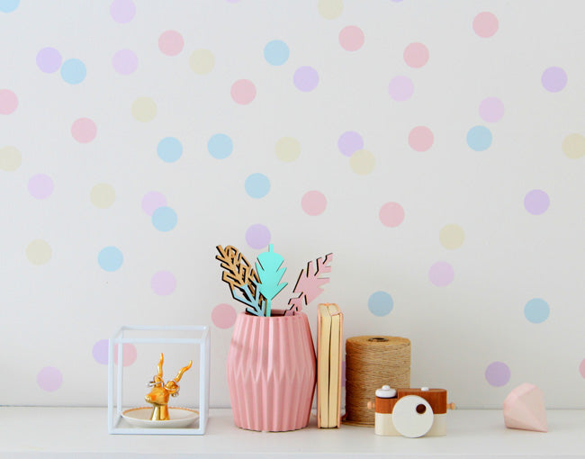 Pastel Polka Dots Wall Decal Your Decal Shop Wall Decal NZ