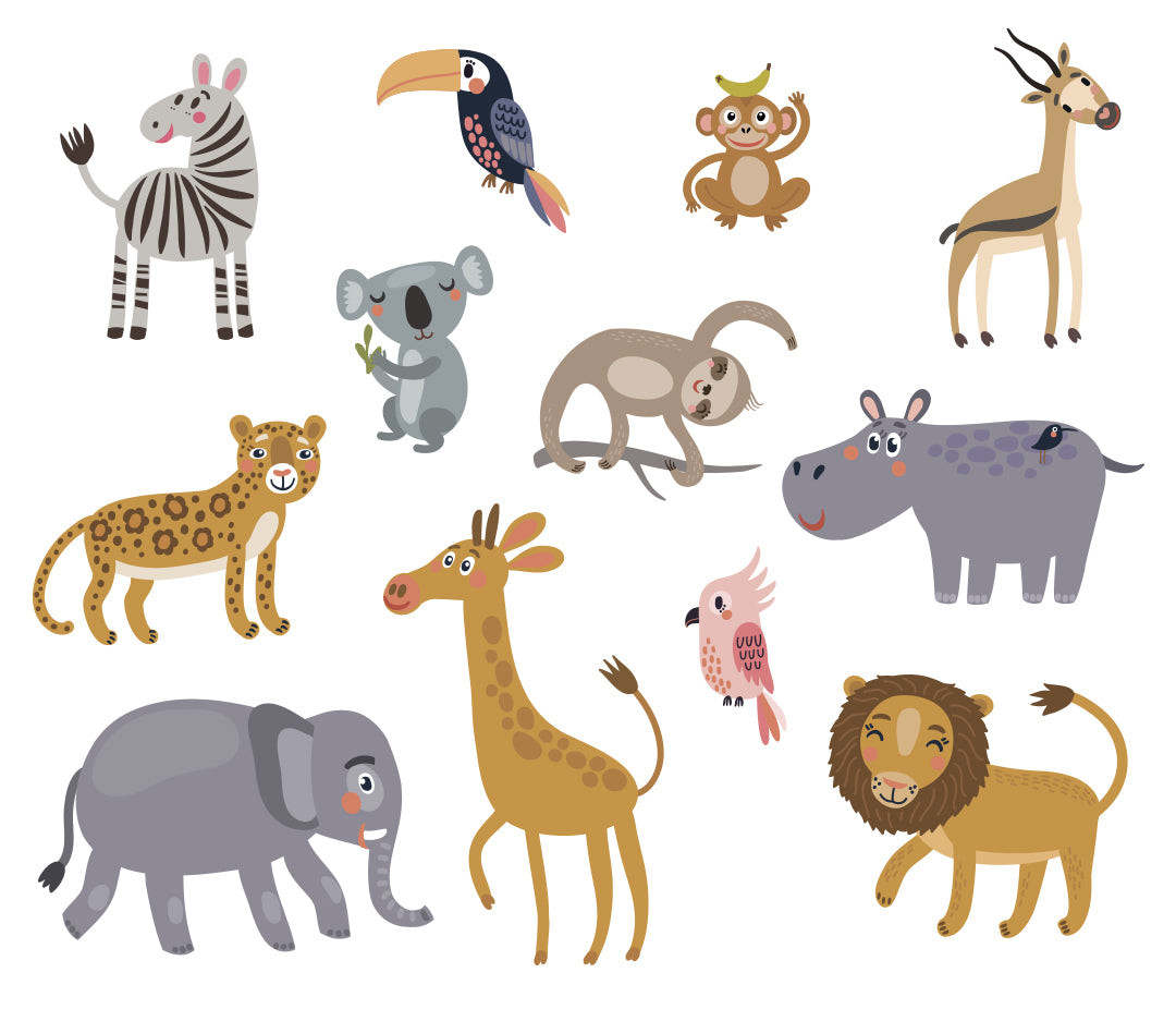 Playful Animals Wall Decals Your Decal Shop Wall Decal NZ