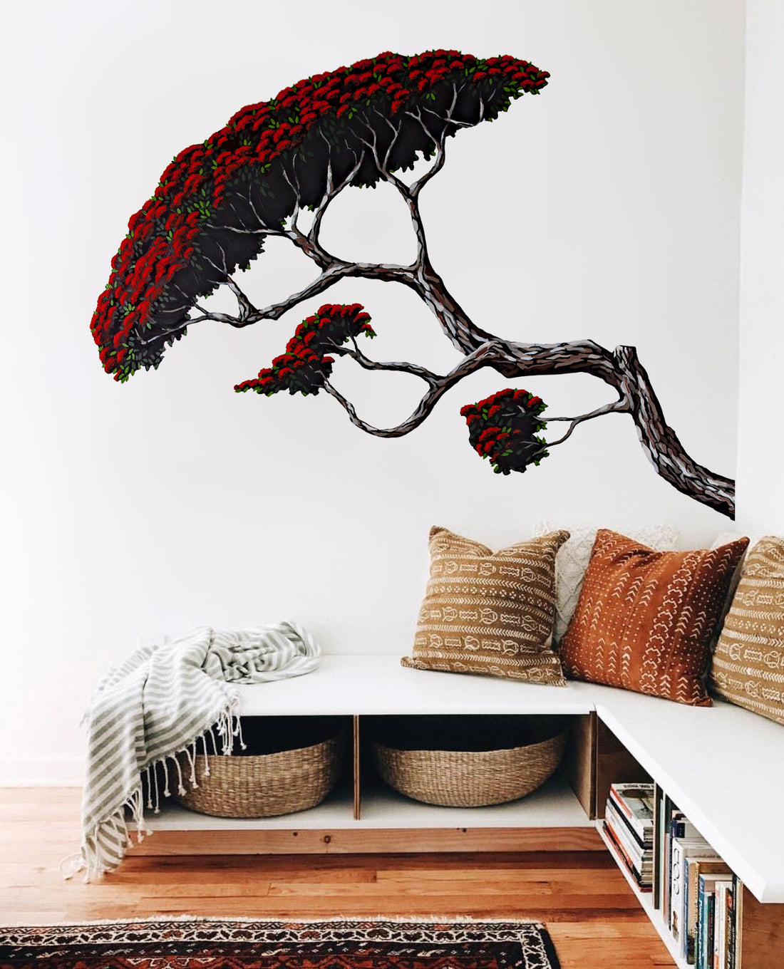 Pohutukawa Branch wall decal