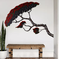 Pohutukawa Branch wall decal