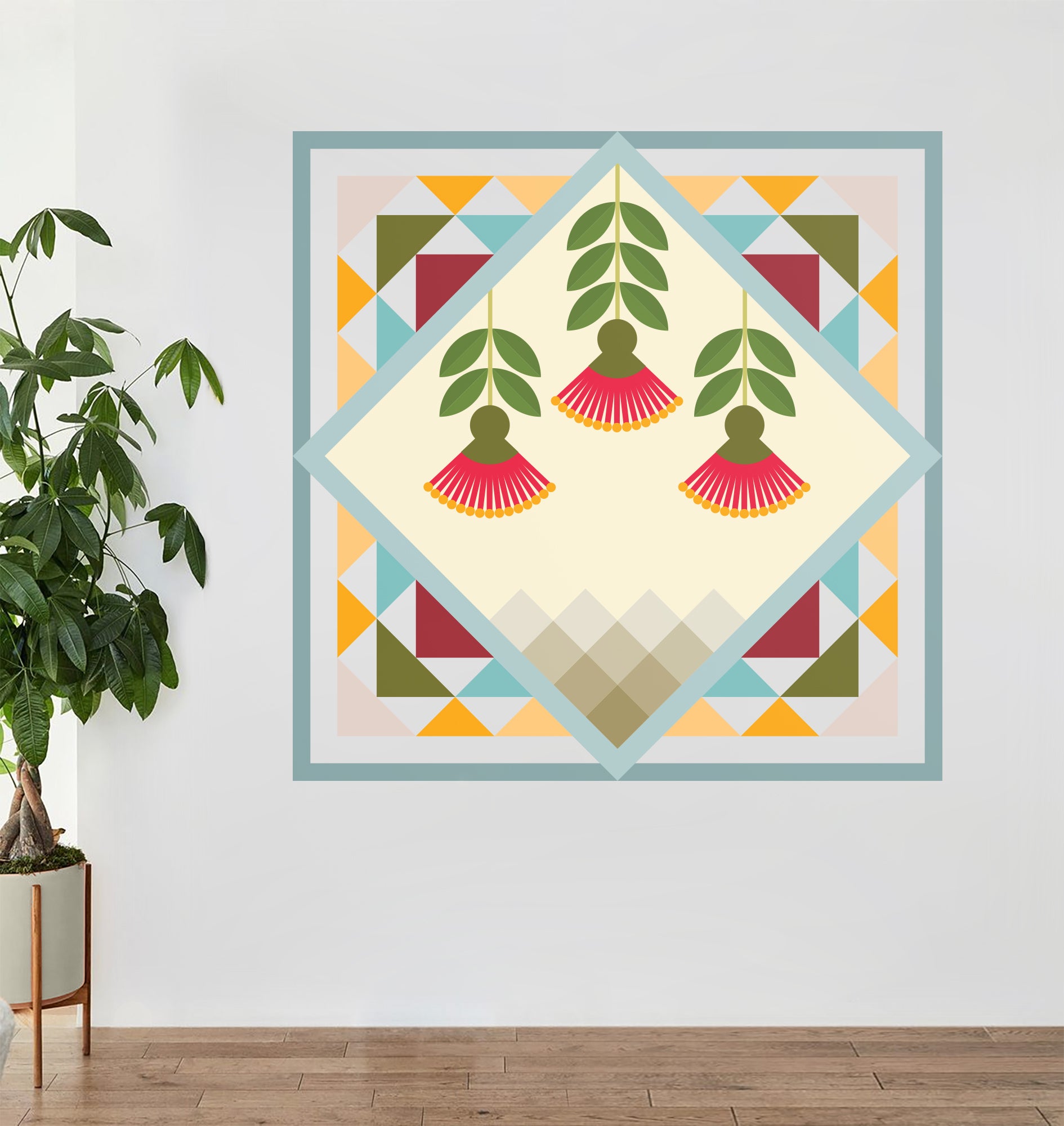 Pohutukawa Square Wall Decal Your Decal Shop Wall Decal NZ