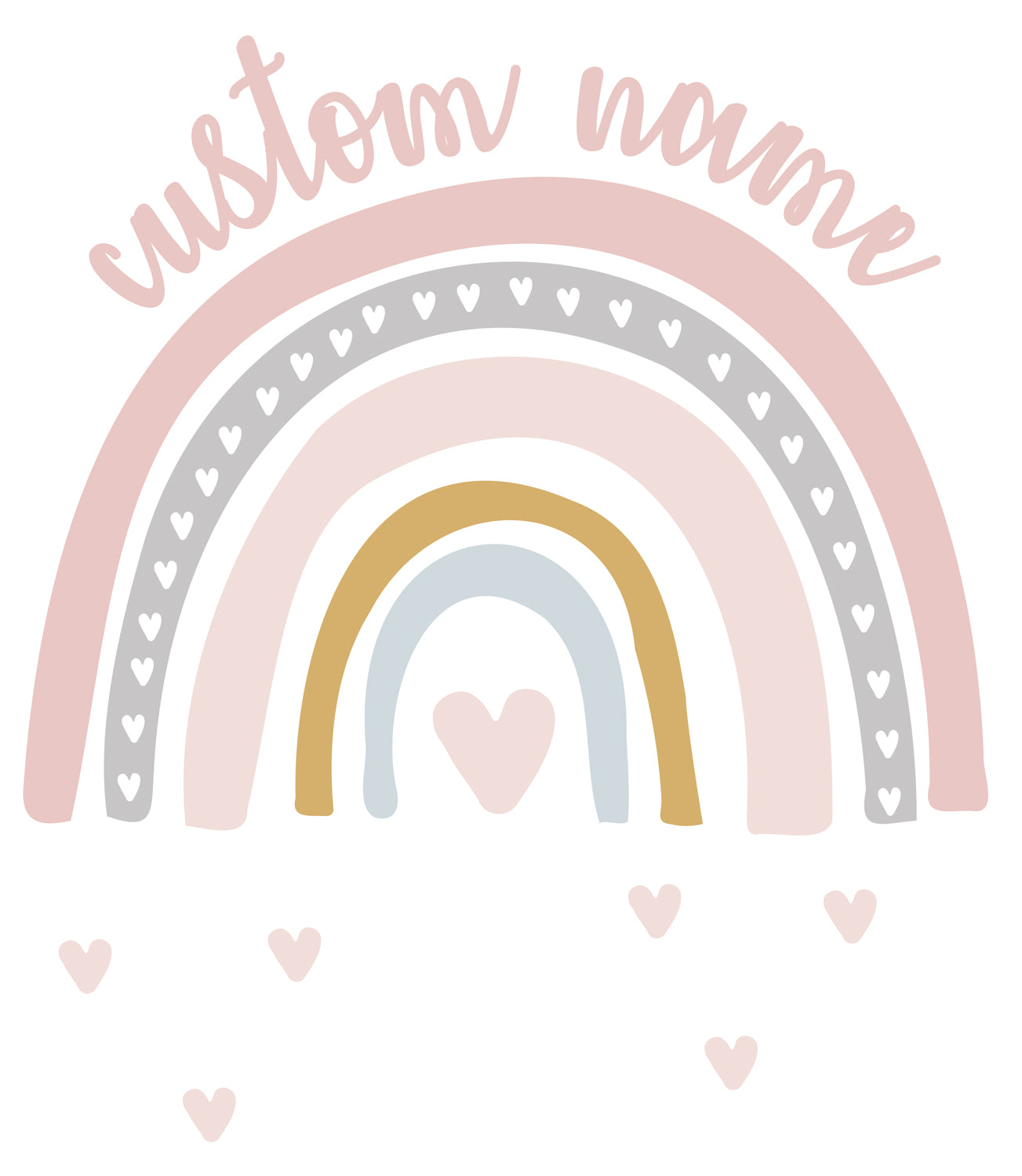 Rainbow Hearts Wall Decal Your Decal Shop Wall Decal NZ