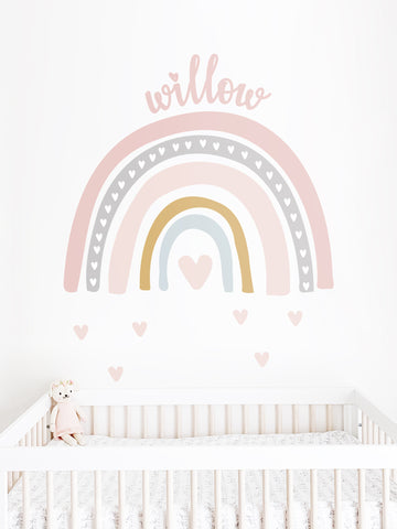 Rainbow Hearts Wall Decal Your Decal Shop Wall Decal NZ