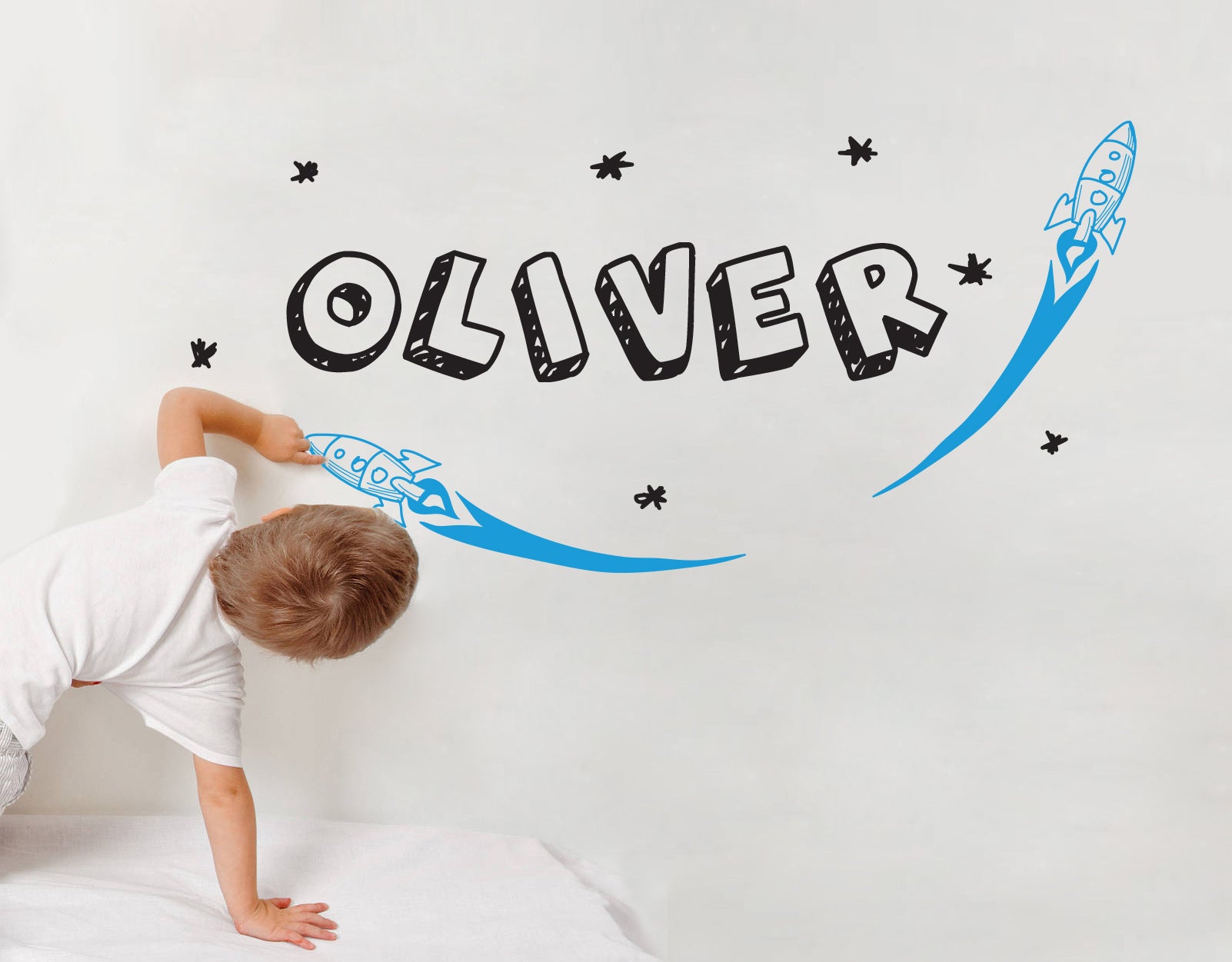 Space rockets with name Wall Decal Your Decal Shop Wall Decal NZ