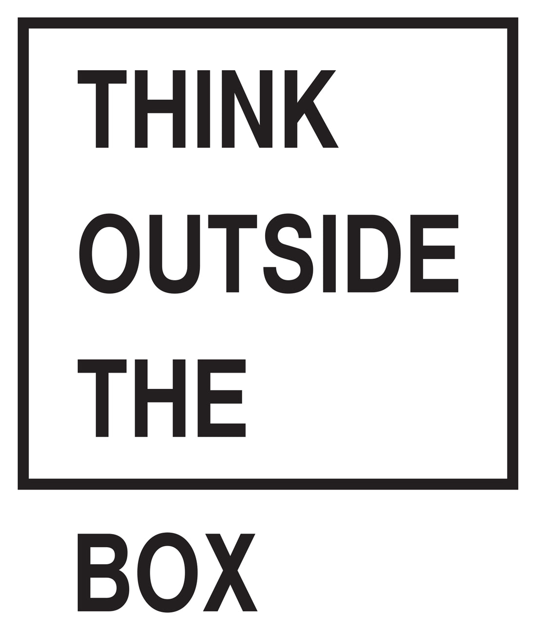 THINK OUTSIDE THE BOX Wall Decal – YDS STUDIO