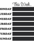 This Week Blackboard Wall Decal Your Decal Shop Wall Decal NZ