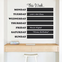 This Week Blackboard Wall Decal Your Decal Shop Wall Decal NZ