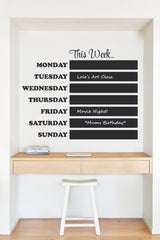 This Week Blackboard Wall Decal Your Decal Shop Wall Decal NZ