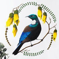 Tui & Kowhai Wall Decal Your Decal Shop Wall Decal NZ
