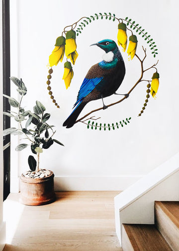 Tui & Kowhai Wall Decal Your Decal Shop Wall Decal NZ