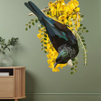Tui in Kowhai Wall Decal Your Decal Shop Wall Decal NZ