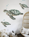Turtles & Bubbles Wall Decal