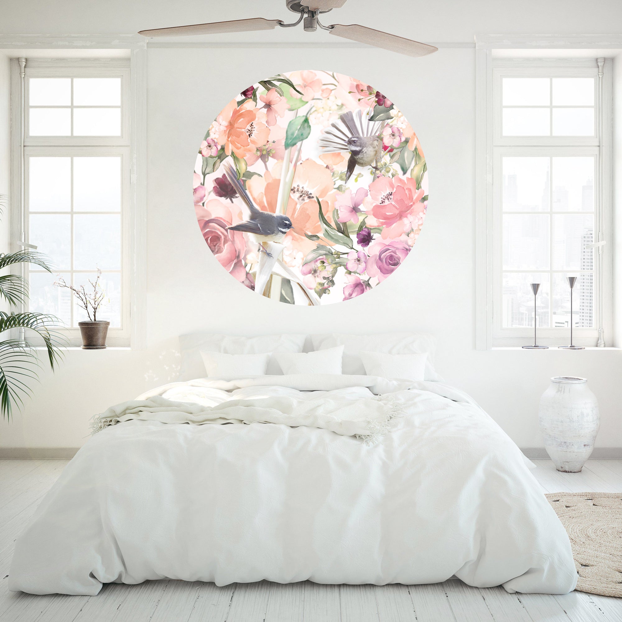 Fantails in Light Wonderland Mural Dot Your Decal Shop Wall Decal NZ