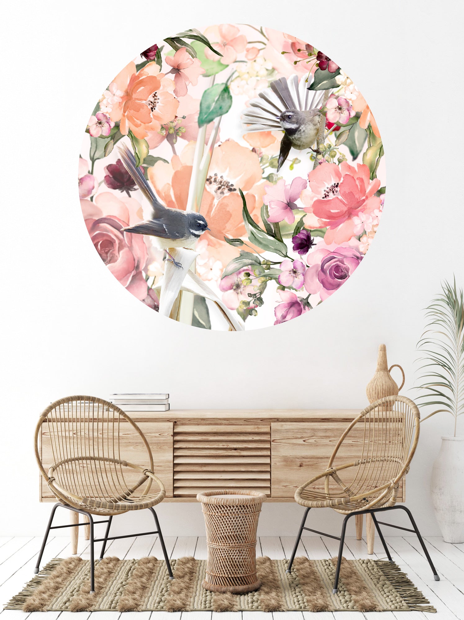 Fantails in Light Wonderland Mural Dot Your Decal Shop Wall Decal NZ