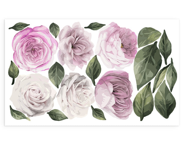 Peonies and Roses Wall Decal Your Decal Shop Wall Decal NZ