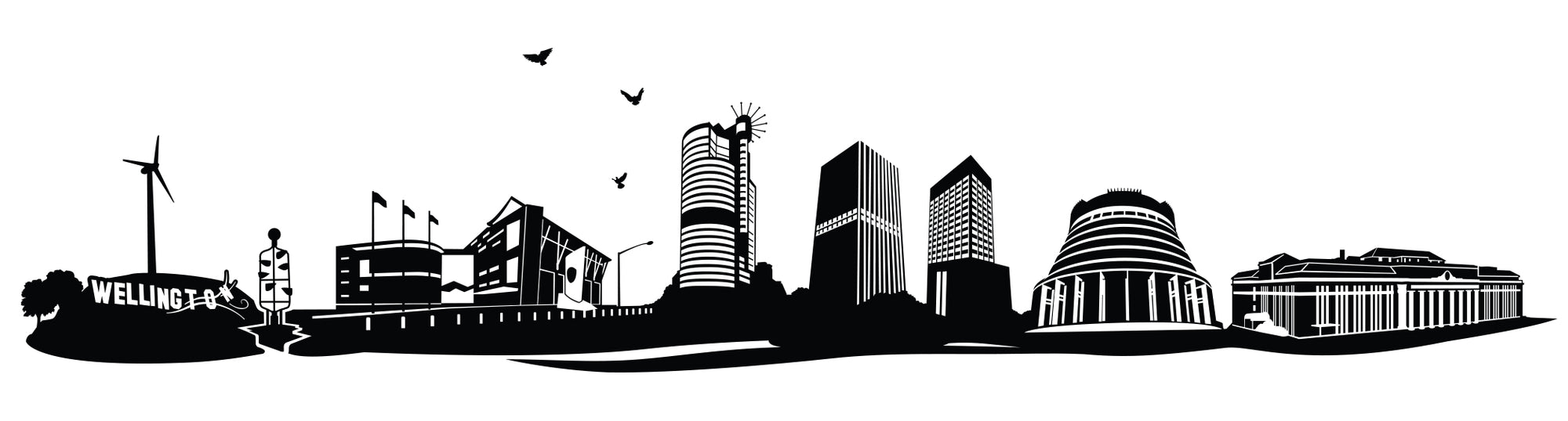 Wellington Skyline Wall Decal Your Decal Shop Wall Decal NZ